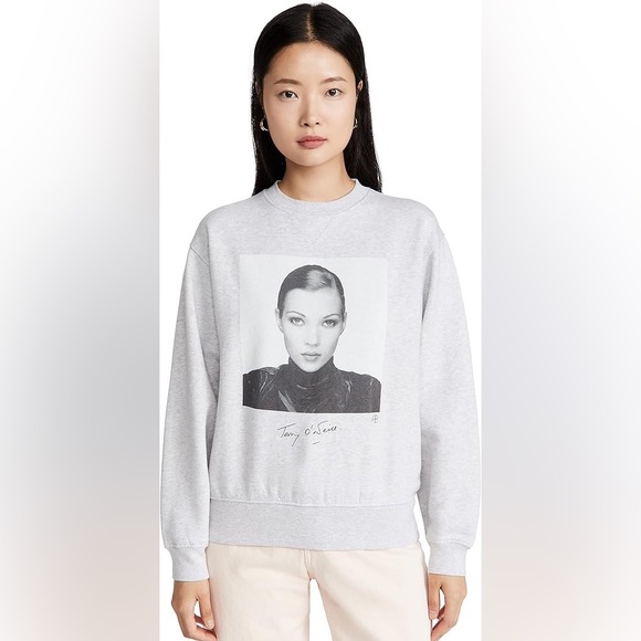 ANINE BING Ramona Sweatshirt Ab X To Kate Moss in Heather Grey XS Rare Revolve - Picture 16 of 16